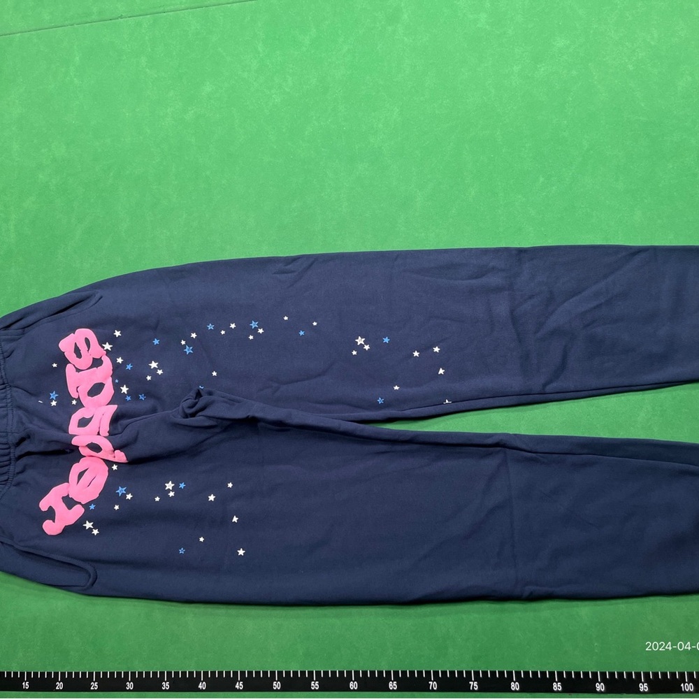 dark blue sp5der pants